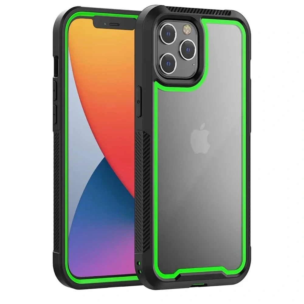 Apple iPhone 11 Pro Max (2019) Case - Black with Green Trim